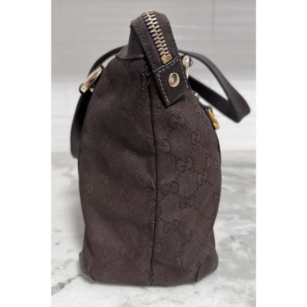 Auth Gucci GG Canvas Brown Abbey Tote Handbag - Picture 4 of 16